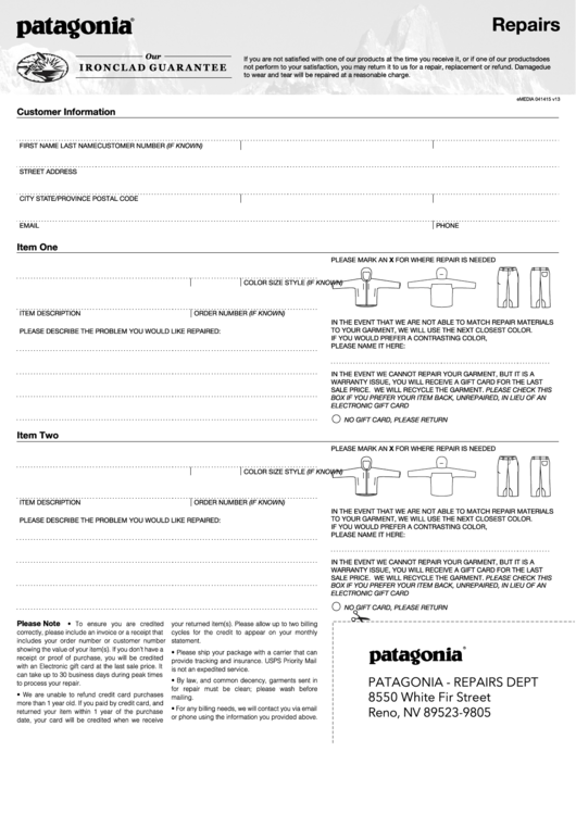 Fillable Repair Receipt Template Printable pdf
