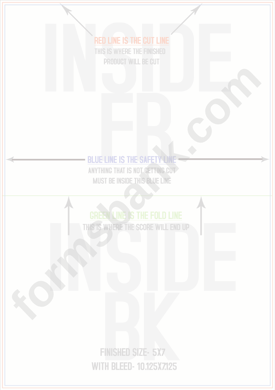 5x7 Back Greeting Card Template