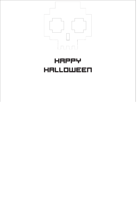 Happy Halloween Skeleton Template Printable pdf