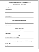 Towing Company Drop Off Information Form