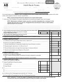 Form 20c - Schedule Ab - Add-back Form With Instructions - 2005