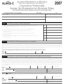 Form Al8453-c - Corporation/partnership Income Tax Declaration For Electronic Filing - 2007
