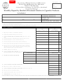 Fillable Form Tob: T-Whsle - Monthly Report By Resident Wholesale Dealers In Cigarette Products - 2005 Printable pdf