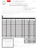 Form Tob: Ref-ws - Wholesaler's Refund Worksheet - 2006