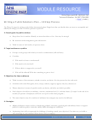 Writing A Public Relations Plan - 10 Step Process Printable pdf