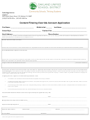 Content Filtering Override Account Application