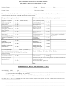 Yearly Student Health Information Form
