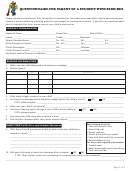 Questionnaire For Parent Of A Student With Seizures