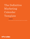 The Definitive Marketing Calendar Template Printable pdf