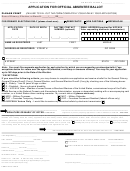 Form Abs-app-14 - Application For Official Absentee Ballot