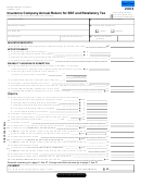 Form 1366 - Insurance Company Annual Return For Sbt And Retaliatory Tax - 2002