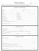 Patient History Form Printable pdf