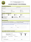 Form Up-7 - Holder Request For Extension - State Of Idaho Office Of The State Treasurer