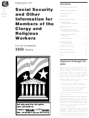 Publication 517 - Social Security And Other Information For Members Of The Clergy And Religious Workers - 2002 Printable pdf