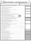Form 106 Cr - Colorado Partnership - S Corporation Credit Form - 2002