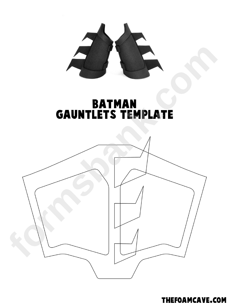 Batman Gauntlets Template