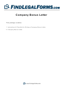 Company Bonus Letter Template Printable pdf
