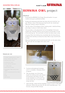 Bernina Owl Puppet Template Printable pdf