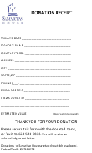 Donation Receipt Template