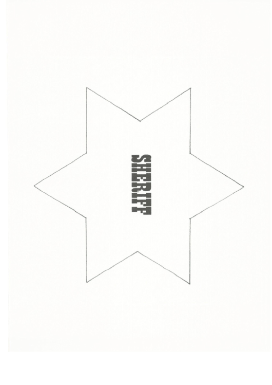 Sheriff Star Coloring Sheet