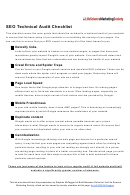 Seo Technical Audit Checklist