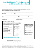 Reimbursement And Information Order Form - Blue Cross