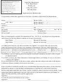 Application For Membership - City Of Cuba Fire Department