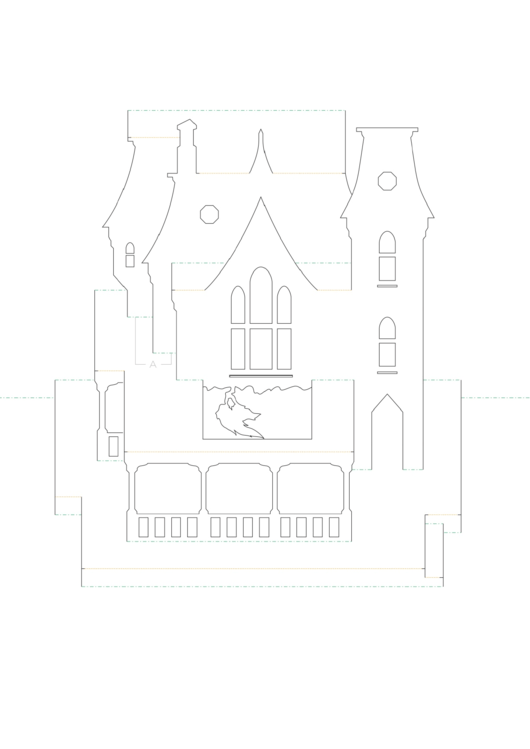 Haunted House Pattern Printable pdf