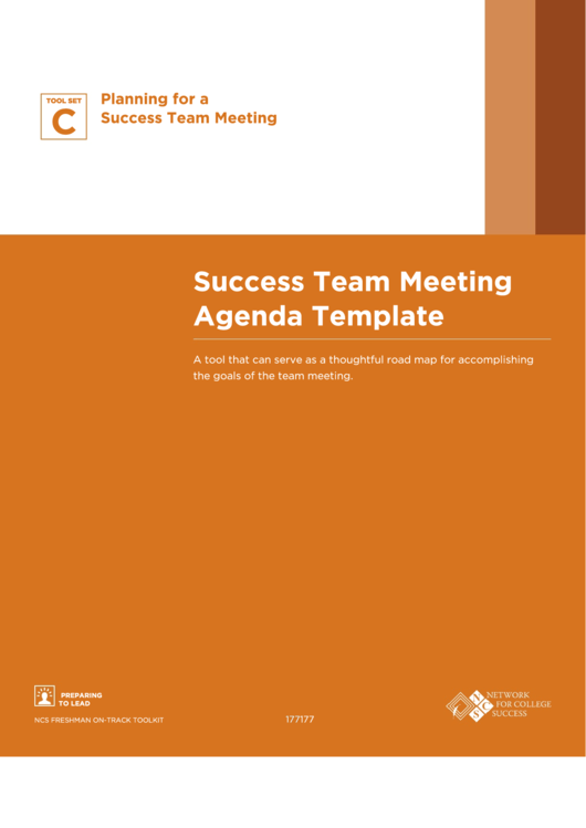 Success Team Meeting Agenda Template Printable pdf