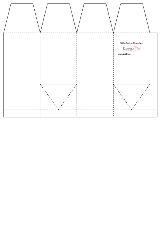 Milk Carton Template Printable pdf