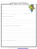 Book Report Template For Non-fiction