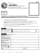 Form 08-4019 - Corporate, Llc, Llp Certificate Of Authorization Renewal