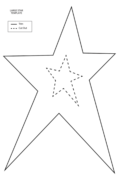 Large Star Template Printable Pdf Download