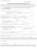 Application For Abatement Of Property Tax - State Of Rhode Island
