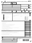 Form 43 - Idaho Part-year Resident & Nonresident Income Tax Return - 2013