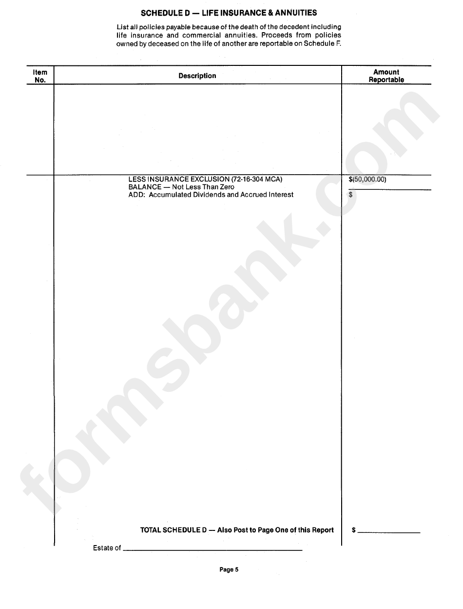 Form Inh-1 - Inventory And Appraisement - Montana District Court