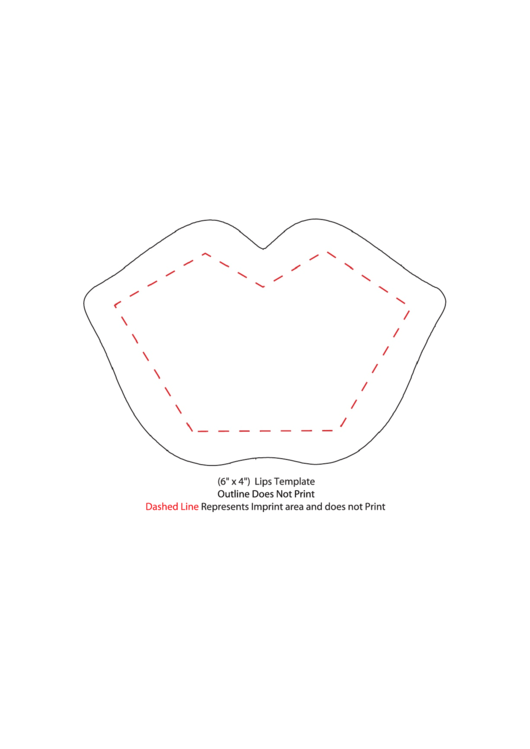 6x4 Lips Template Printable pdf