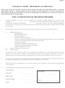 Contract Form - Rendering Of Services Printable pdf