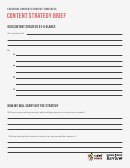 Content Strategy Brief Template