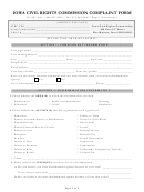 Iowa Civil Rights Commission Complaint Form Printable pdf