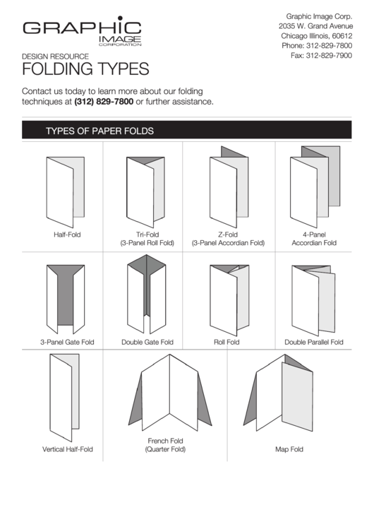 Fillable Folding Types Guide Printable pdf
