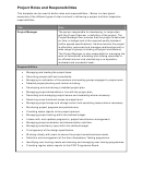 Sample Project Roles And Responsibilities Chart