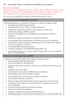 D4 Example Roles And Responsibilities Document Template