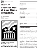 Publication 587 - Business Use Of Your Home - 2002 Printable pdf