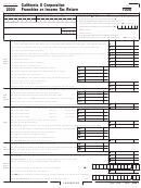 Form 100s - California S Corporation Franchise Or Income Tax Return - 2000 Printable pdf