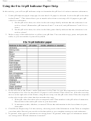 Using The 0 To 14 Ph Indicator Paper Strip Printable pdf