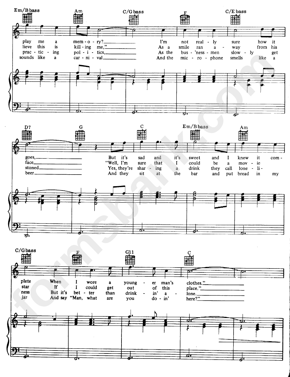 Piano Man - Billy Joel Sheet Music