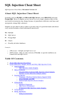 Sql Injection Cheat Sheet Printable pdf