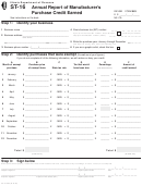 Form St-16 - Annual Report Of Manufacturer's Purchase Credit Earned - Illinois Department Of Revenue - 1997
