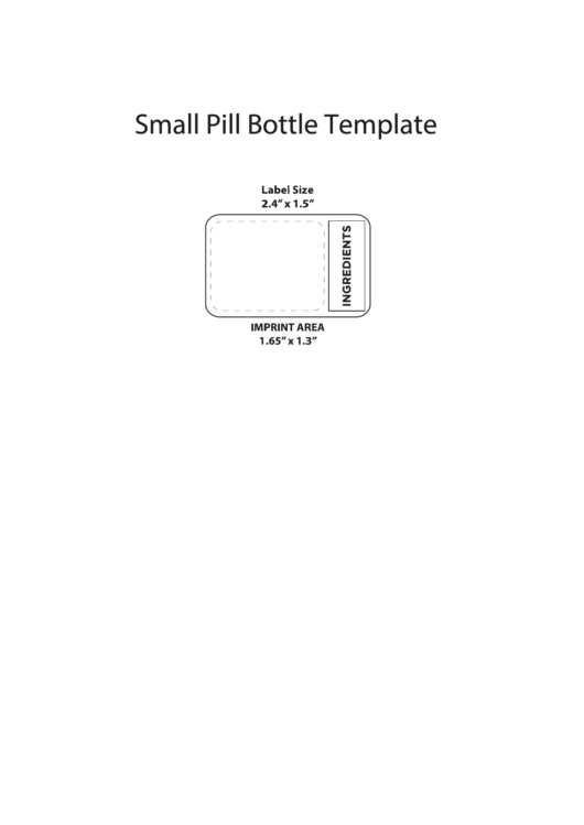 Small Pill Bottle Template printable pdf download